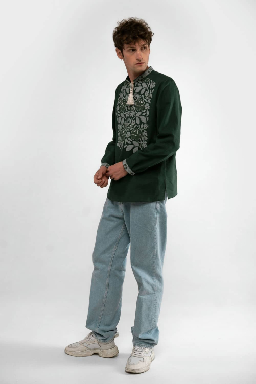 Картинка Вишиванка «Стрілківці» темно-зелена